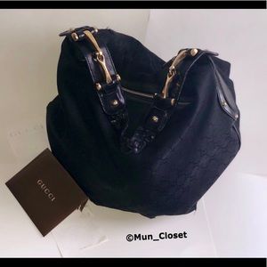 GUCCI LEATHER HOBO BAG